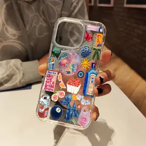 Vintage Clear Phone Case - Aesthetic Collage Design for iPhone 11, 12, 13, 14, 15, 16,17 Pro Max Plus, Cute Birthday Gift for Women,