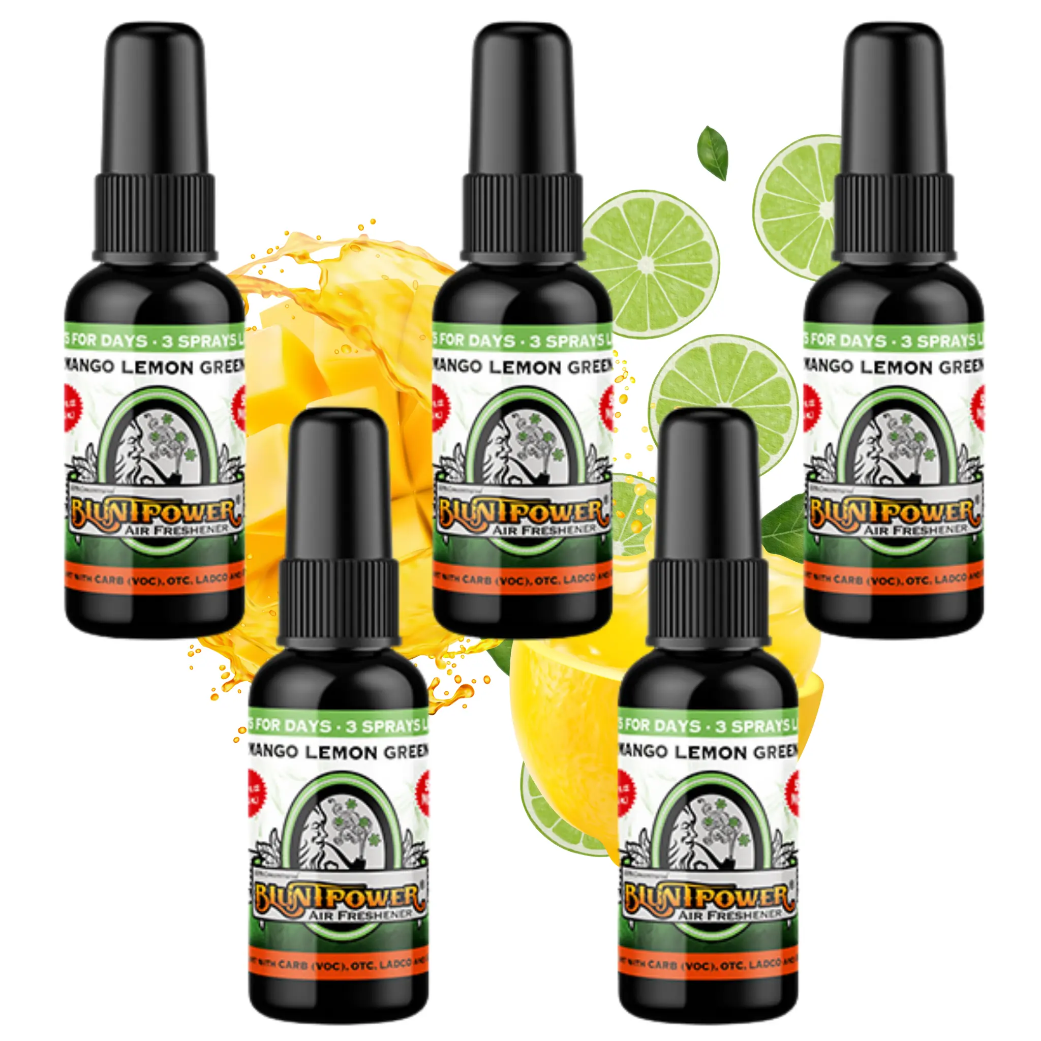 Mango Lemon Green Air Freshener Bundle (5 Pack)