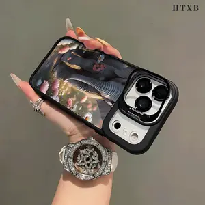 Phone Case - A phone case designed with a floral elephant pattern, featuring a metal camera cover and magnetic UV printing, compatible with iPhone 17, 16, 15, 14, 13, and 12 Pro Max/Pro/Plus series