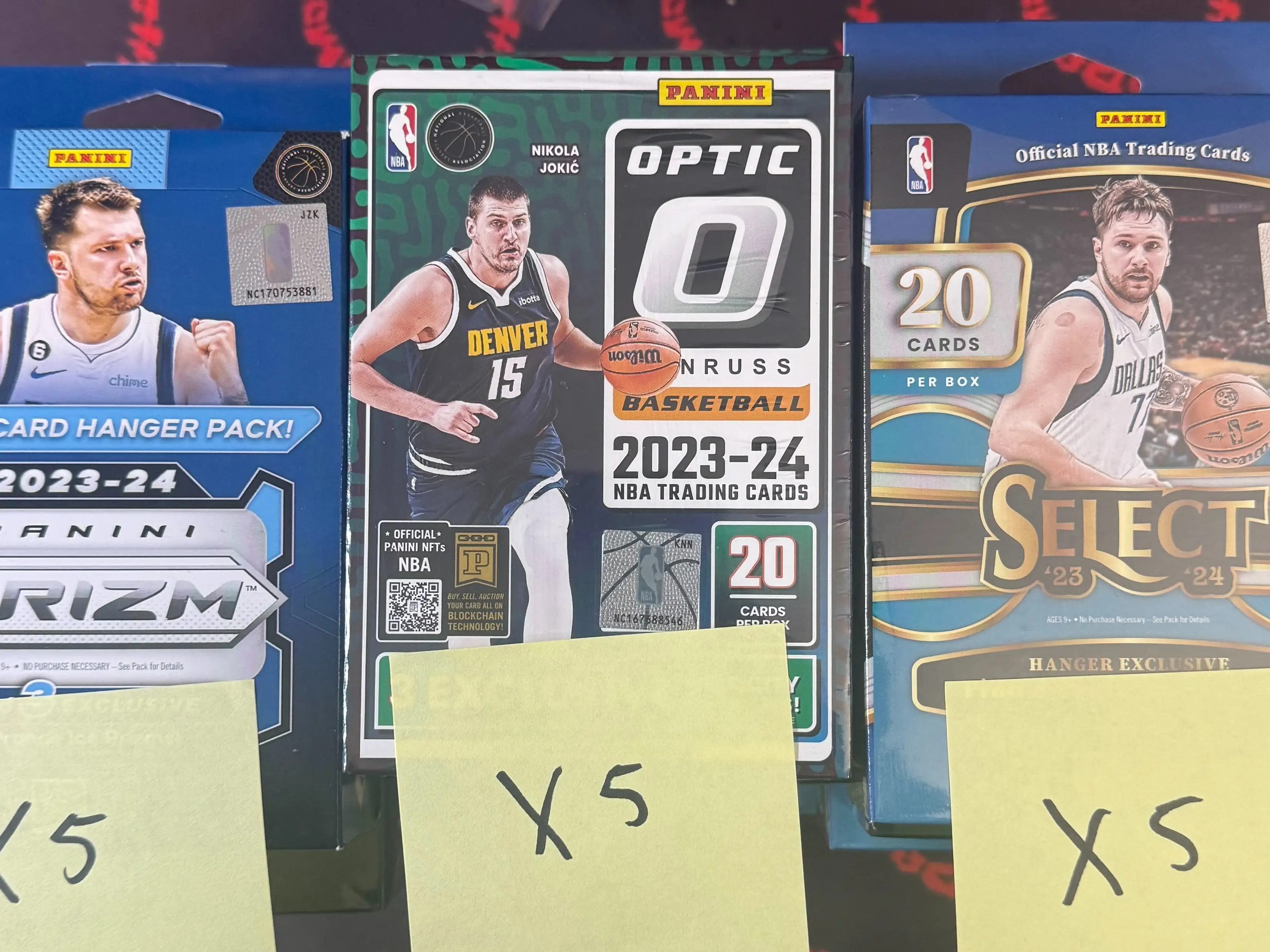 Break 298 - 15 Hanger Box Break 5 Optic Hangers 5 Prizm Hangers 5 Select Hangers