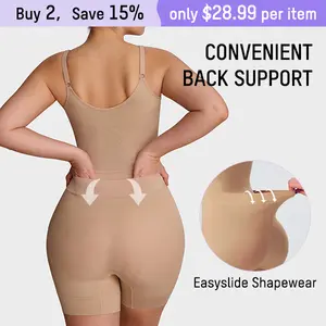 SHECURVE Easyslide Faja for Petite Women Tummy Control Butt Lifter Back Pull Down Bodysuit with Cotton Gusset Postpartum SpringStatements Style Everyday Hip Basic SHECURVE Easyslide Faja for Petite Women Tummy Control Butt Lifter Back Pull Down Bodysuit with Cotton Gusset Postpartum SpringStatements Style Everyday Hip Basic