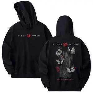 Sleep Inspired Token Butterflies 2 Sides Hoodie, Rock Band Apparel Zip Hoodie, Metal Music, Unisex Sweater Pullover S-5XL