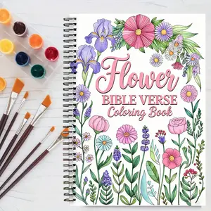 Floral Bible Verse Coloring Book, Christian Floral Patterns, Thick (100g), 20 Pages, Perfect Gift for Mother's Day, Parties, Christmas, Birthday