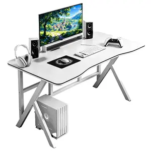 40-Inch Ergonomic Gaming Desk, Carbon Fiber Top, Large Office Computer Desk, Gaming Desk, Home Office Desk, K-Shaped PC Gaming Workstation, Black