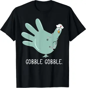 [100% Cotton] Turkey Glove Nurse Thanksgiving T-Shirt