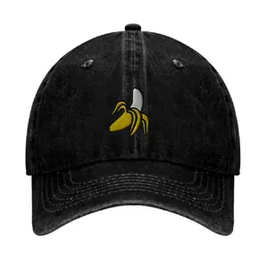 Minimalist banana embroidered baseball cap  Creating an understated everyday look