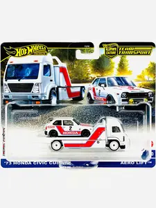 Hot Wheels 2025 Team Transport Case G '73 Honda Civic Custom & Aero Lift #80