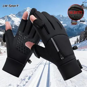 Winter Touchscreen Gloves Windproof Cold-Resistant for Men & Women with Flip-Top Fingers Ideal for Cycling Fishing Running Arm Warmers Baseball Mitt Stay Warm and Connected