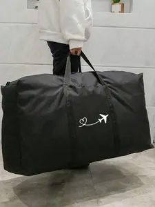 Foldable Travel Bags Unisex Storage Bag, Portable Women Handbags Men Large Capacity Luggage Bags, With Time Airplane Pattern,Multifunctional Travel Accessories,Luggage Bag Moving Bag Oxford Cloth, Packing Luggage Bag, Moving Storage Bag, Travel Duffels