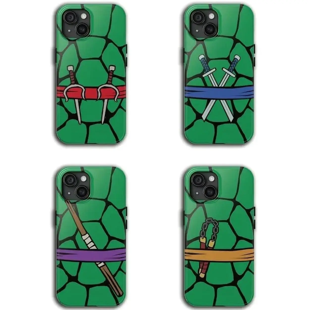 Teenage Mutant Ninja Turtles Protective Tough Phone Case, Shockproof Dual Layer Cover for iPhone 17 16 15 14 13 12 11 Pro Max Plus & Samsung Galaxy S23 FE S22 S23 S24 S25, Gift for TMNT Fans