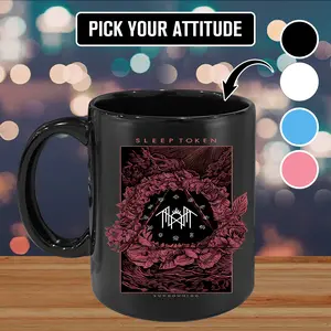 Sleep Token 15oz Mug, Sundowning Album Mug, Progressive Metal Band Merch Mug, Rose Rune Mug, 11oz Coffee Mug, Tea Mug, Ceramic Cup, Christmas Gift