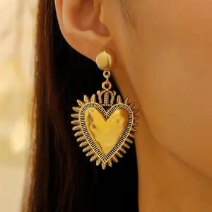 Vintage Religious Multi-Sacred Heart Earrings, Elegant Catholic Gold Plated Hypoallergenic Jewelry for Women, Perfect Faith Gift for Religious Believers & Ideal Earrings for Her