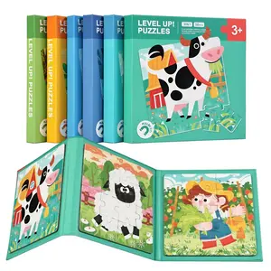 Kids Magnetic Jigsaw Puzzle Game, Early Learning Animal Shape Puzzle & Fruit Design, Cognitive Development Toy, Ideal Gift for Toddlers