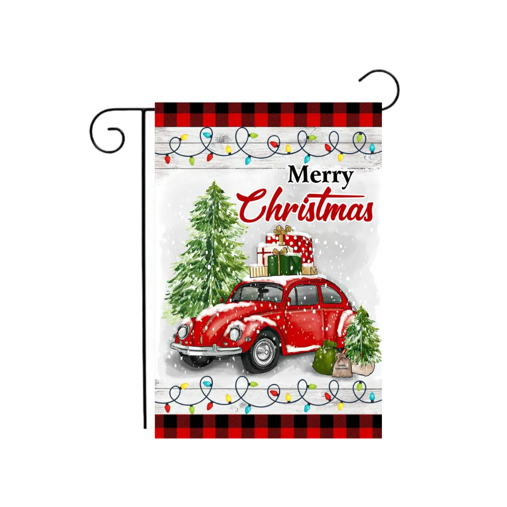 "Merry Christmas" Volkswagen  Garden Flag 12.5”x18"