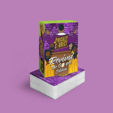 Lyrically Correct Revival Gospel Edition Music Trivia Card Game, 150 Cards