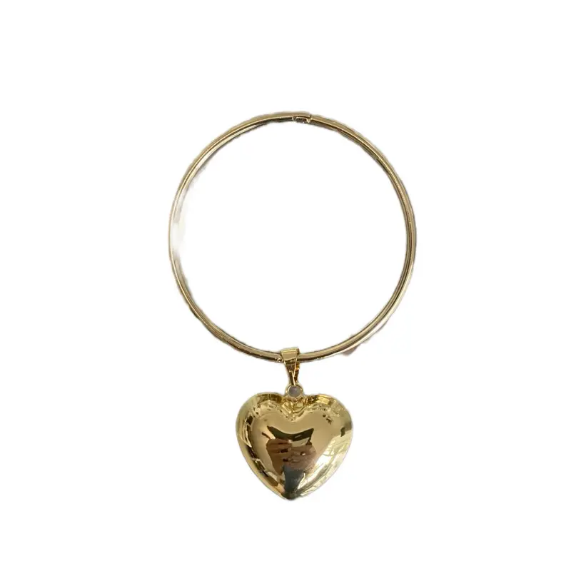 Amtiari Rigid Bracelet with Pendant – 14K Gold Plated, Water & Sweat Resistant, Durable for Daily Use