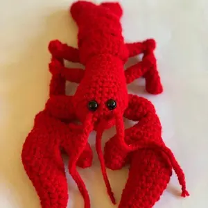 Red lobster Crochet Amigurumi, Handmade crochet
