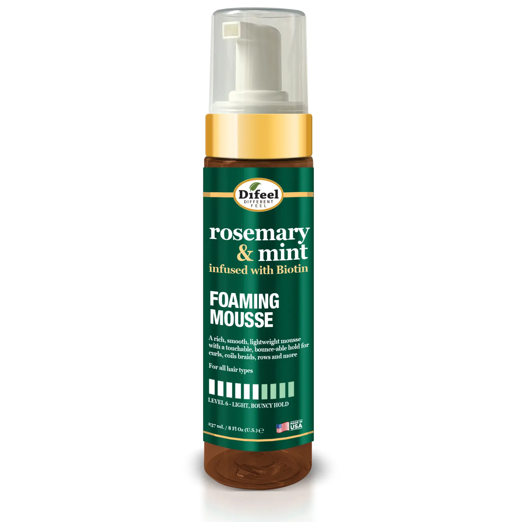 Difeel Rosemary & Mint Foaming Mousse 8 Ounces