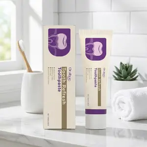 Tooth Refresh Stain Removal Toothpaste | Deep Cleaning Natural Oral Care for Fresh Breath. Gently Erases Coffee and Tea Stains. Enamel Safe Daily Toothpaste for a Bright Smile & Healthy Looking Teeth. Gentle Formula