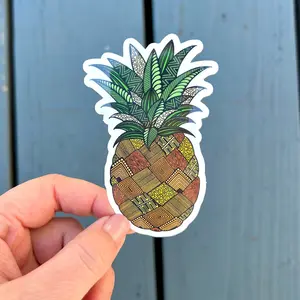 Pineapple Sticker, Fruit Sticker, Vinyl Sticker