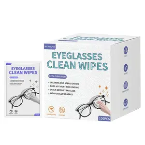 Eyeglass Lens Cleaning Wipes, Pre-Moistened Individually Packaged, No Scratches, Suitable for Sunglasses, Camera Lenses, Safety Goggles, Camera Cleaner