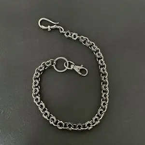 2025 New Punk Gothic Style Parts Pants Chain Fashion Rock Halloween Men's Hip Hop Pants Chain