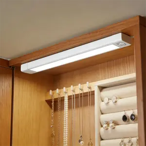 DAYBETTER Under Cabinet Lighting Magnetic Wireless Dimmable Motion Sensor Cabinet Light Rechargeable Nightlight for Kitchen Hallway Stairs 2 Color Temperatures No Flicker