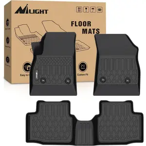 Nilight Custom-Fit TPE Floor Mats for Chevy Cruze 2016-2020 (Excludes 2016 Limited & LT), All-Weather Heavy-Duty Floor Liners with Clips, Car Interior Accessory