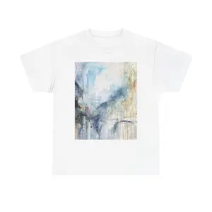 Women's wearable painting Graphic T-Shirt - Short Sleeve Crew Neck Regular Fit Casual Wear | Soft & Breathable Fabric, Durable Print, Everyday Comfort, Machine Washable, abstract art drift away