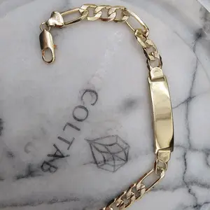 (73) esclava corte figaro 8mm.  we engrave