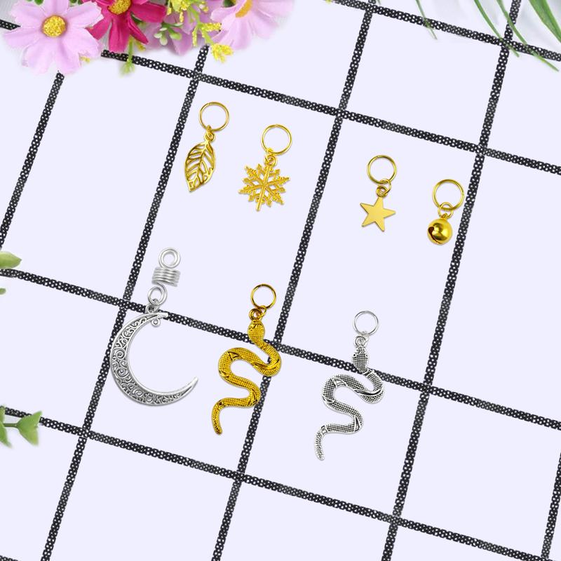 Hair Beads for Women Braided, Hair Jewelry for Locs, Colorful Hair Jewelry for Child, Metal Gold Silver Clips, Gold dreadlock jewelry for women, Hair Accessories for Braids, Gold Hair Cuffs