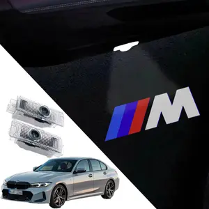 2Pcs Car LED Door Welcome Projector Lights | Ghost Shadow Puddle Courtesy Lights Replacements for 1/2/3/4/5/6/7 X1/X2/X3/X4/X5/X6/X7/M/Z/GT BMW Car Accessories welcome light logolights