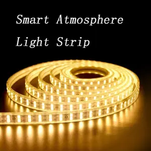 LED Light Strips With Intelligent Voice Control, USB Plug, Capable Of Connection And Dimming. Suitable For Various Places Such As Indoor Cabinets, Under-bed Lighting, Etc. Voltage: 5V. 1m/2m Long.