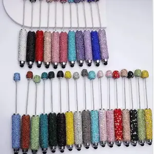 Custom crafted (1) Two Topper Rhinestone Pen
