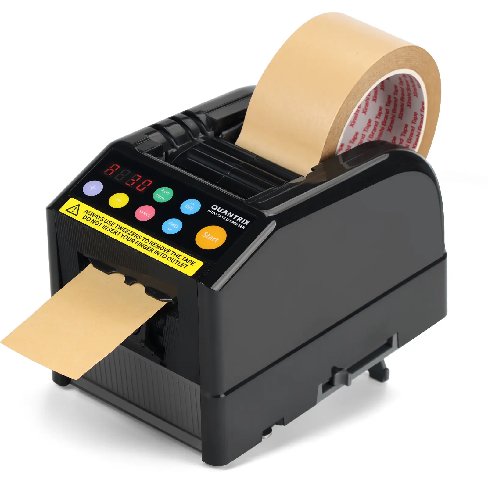 Automatic Ribbon Auto-Cutting Office Gadget - 5mm-999mm Length, 6mm-60mm Width Cuts, Dual Tape Design, Compact, Intelligent Memory Save, <4.85 lbs, Fast & Precise Cutting for Logistics Packaging, Handmade Projects