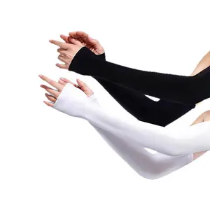 UPF50+ Ice Silk Sunscreen Sleeves for American Football Players, Skin-Tone, Invisible, Cool, Breathable, Seamless, Covers Tattoos