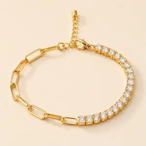 GOLDET NYC  18K Gold Filled Tennis Chain Bracelet