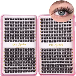 384pcs Individual Lashes Eyelash Book Clusters, False Eyelash Extensions, DIY at Home, Cluster Eyelash Extensions, Fake Lashes, Diy Volume Eyelashes