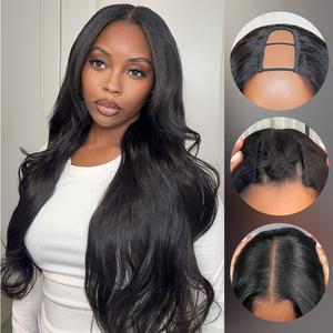 ISEE HAIR Body Wave U Part Sew In Human Hair Wigs Natural Color For Women 180% Density Glueless Human Hair wigs Vacation Hair #Summervibes#ISEECrochetNewArrivals