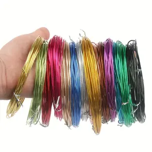 9-Piece Set Colorful Aluminum Wire, 0.8mm-10m DIY Bending Metal Wire, Ideal for Jewelry Making, Sculpting, Floral Art, Christmas Decor