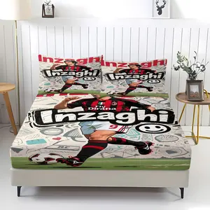 3-Piece Athlete Pattern Fitted Sheet Set, Soft And Durable Bedding Set, Including 1 Flat Sheet And 2 Pillowcases, Suitable For Daily Use, Festivals, Birthday Gifts, And Bedroom Decoration For Children And Adults