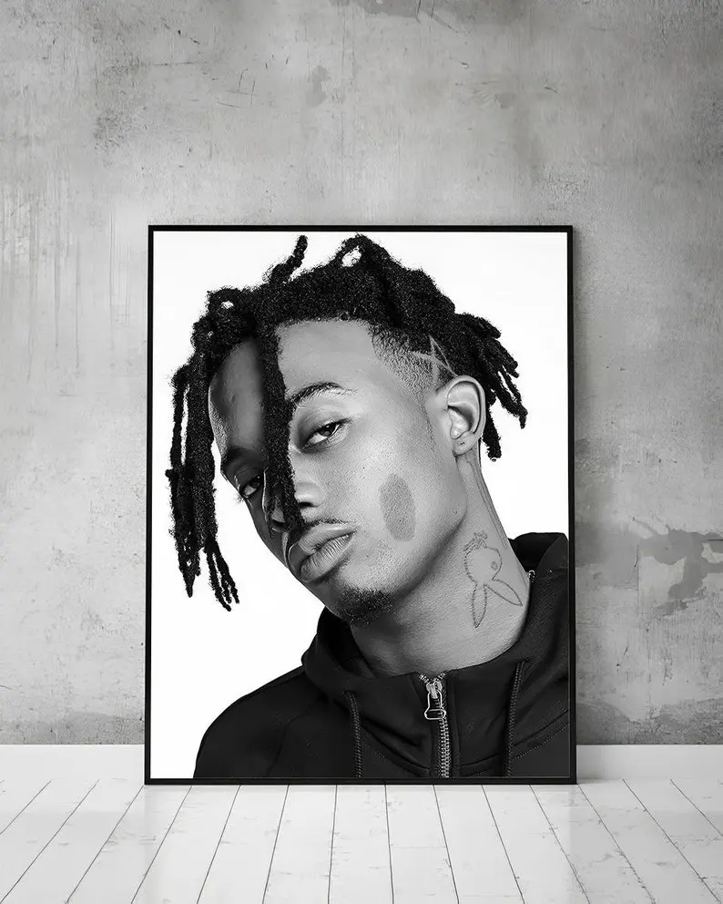Playboi Carti Poster, Playboi Carti Print, Music Poster, American Rapper, Black and White