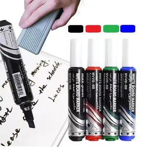 Liquid Ink Marker Pen Set, 4 Counts/set Erasable Marker Pen, Push Button-type Marker Pen Set for Whiteboard Graffiti, Office Stationery & Supplies, Art Pen, Graffiti Markers