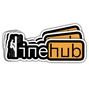 BOZENTIM Linehub Funny Sticker Welder Welding Contructor Lineman Hard Hat Sticker Waterproof Vinyl Sticker for Toolbox Helmet Water Bottle Tumbler Phone Case Cars Laptops Gifts for Adults Classic High-Quality Removable Vinyl Stickers
