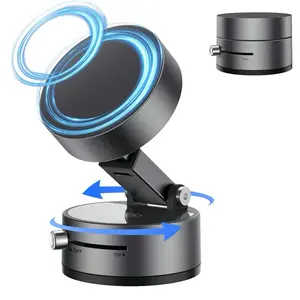 JOYTUTUS 360° Rotatable Vacuum Suction Car Phone Holder - Universal Compatible with Apple & Android Devices, Magnetic Sheet for Seamless Use Multifunctional One-Hand