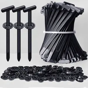Nylon Universal Cable Tie Buckles, Upgraded Automotive Zipper Clips, 30PCS Self-Locking T Rivet Zip Ties for Car Repairs, Garden, Workshop & Goods Shelves