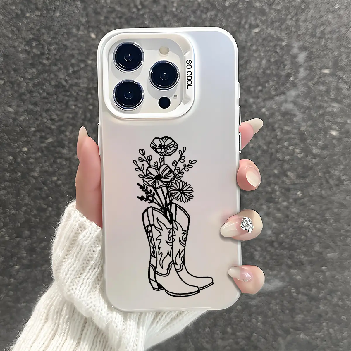 Western Cowboy Boots Pattern Shockproof Smartphone Case - High-Quality Aesthetic Protection for iPhone 7/8/X/XR/11/12/13/14/15/16/17 Pro Max Plus, Air 17E Handheld Cellphone Devices, Casing
