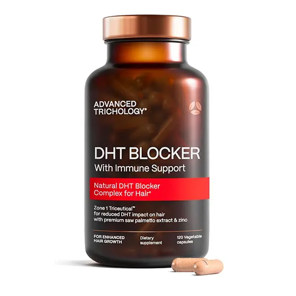 DHT Blocker Hair Growth Supplement for Men & Women, Supports Healthy Hair Growth, Hair Thickness & Scalp Health, Formulated for Genetic Hair Thinning, Clinically Inspired Formula