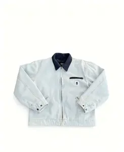 Men's Relaxed-Fit, Washed, 100% Cotton-Lined Multi-Functional Denim Jacket - Western Cowboy Style, Zipper Jacket, Coats, Men's Jacket, Men's Tops