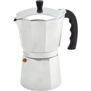 B120-42V Aluminum Espresso Stovetop Coffeemaker 3-Cup, Silver (Pack of 1)